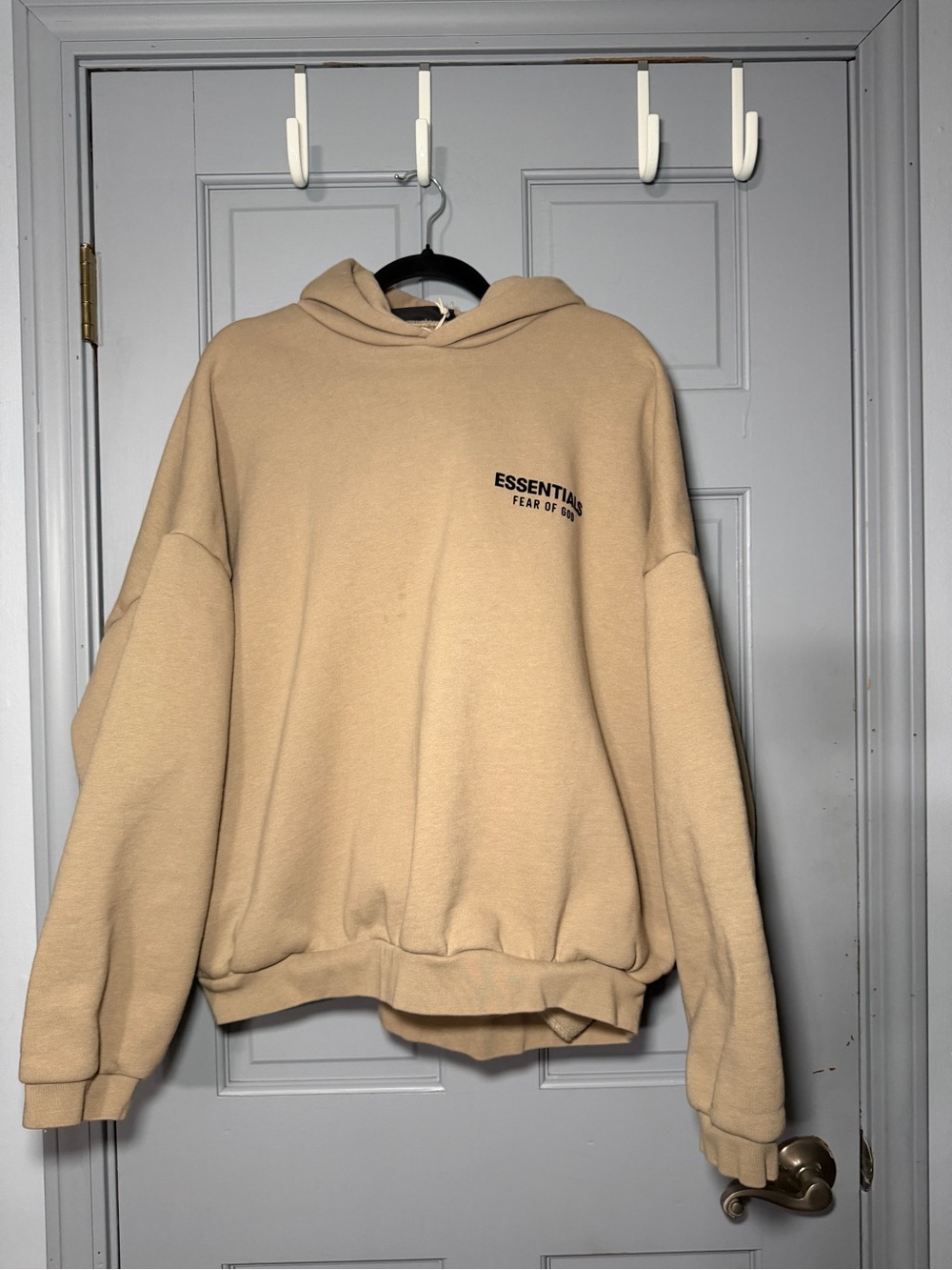 NWT small flaws ESSENTIALS Fear of God Tan Hoodie